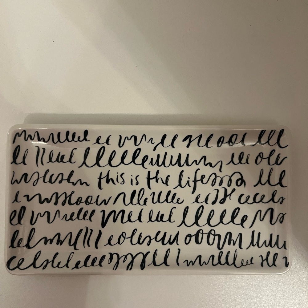 Kate Spade ♠️ Deco Dot "This is the Life" Vanity Tray